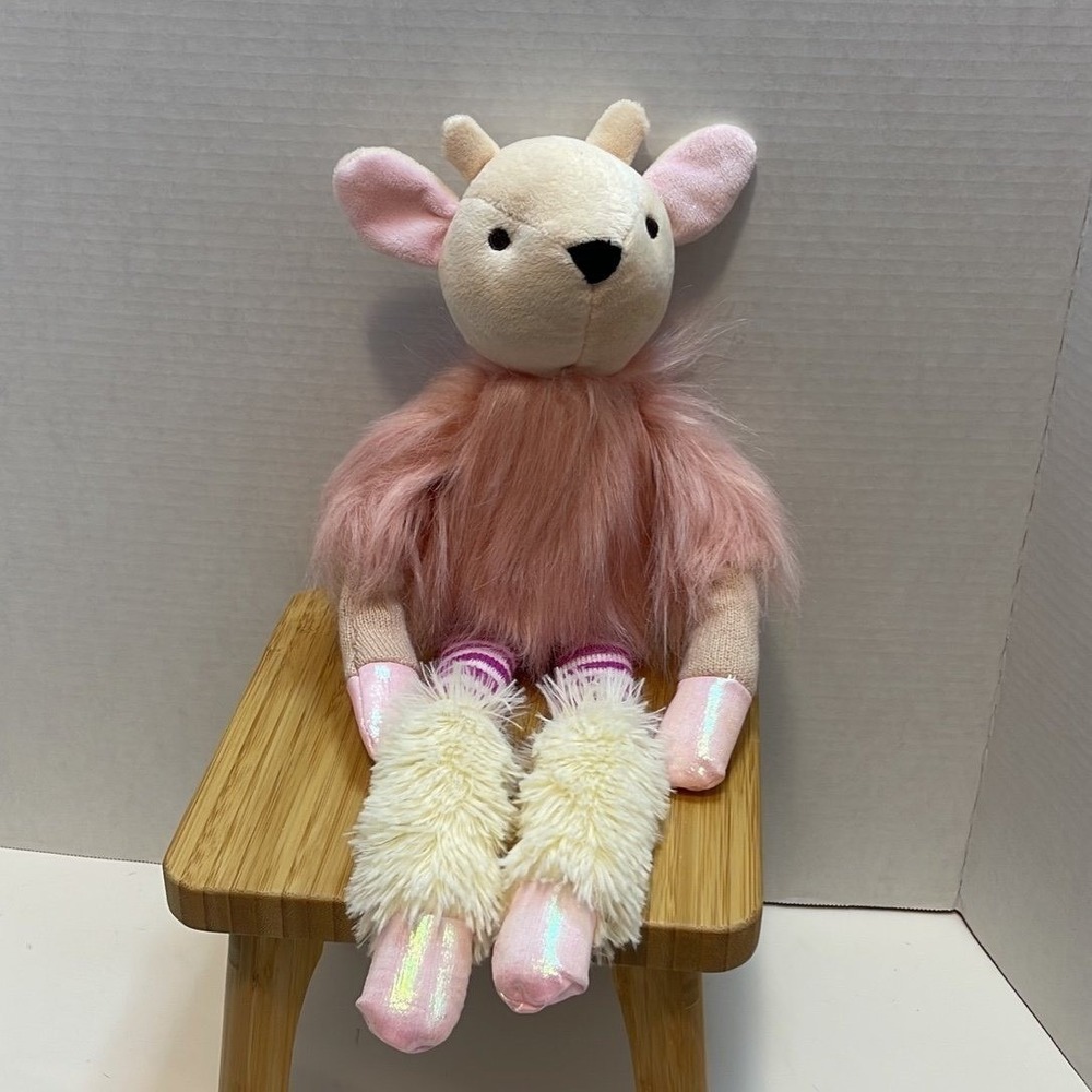Manhattan Toy Company pink reindeer fur plush - Picture 2 of 7